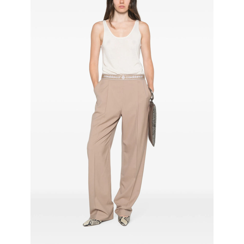 Casablanca Neutrals Trousers - Straight Trousers Women CASABLANCA