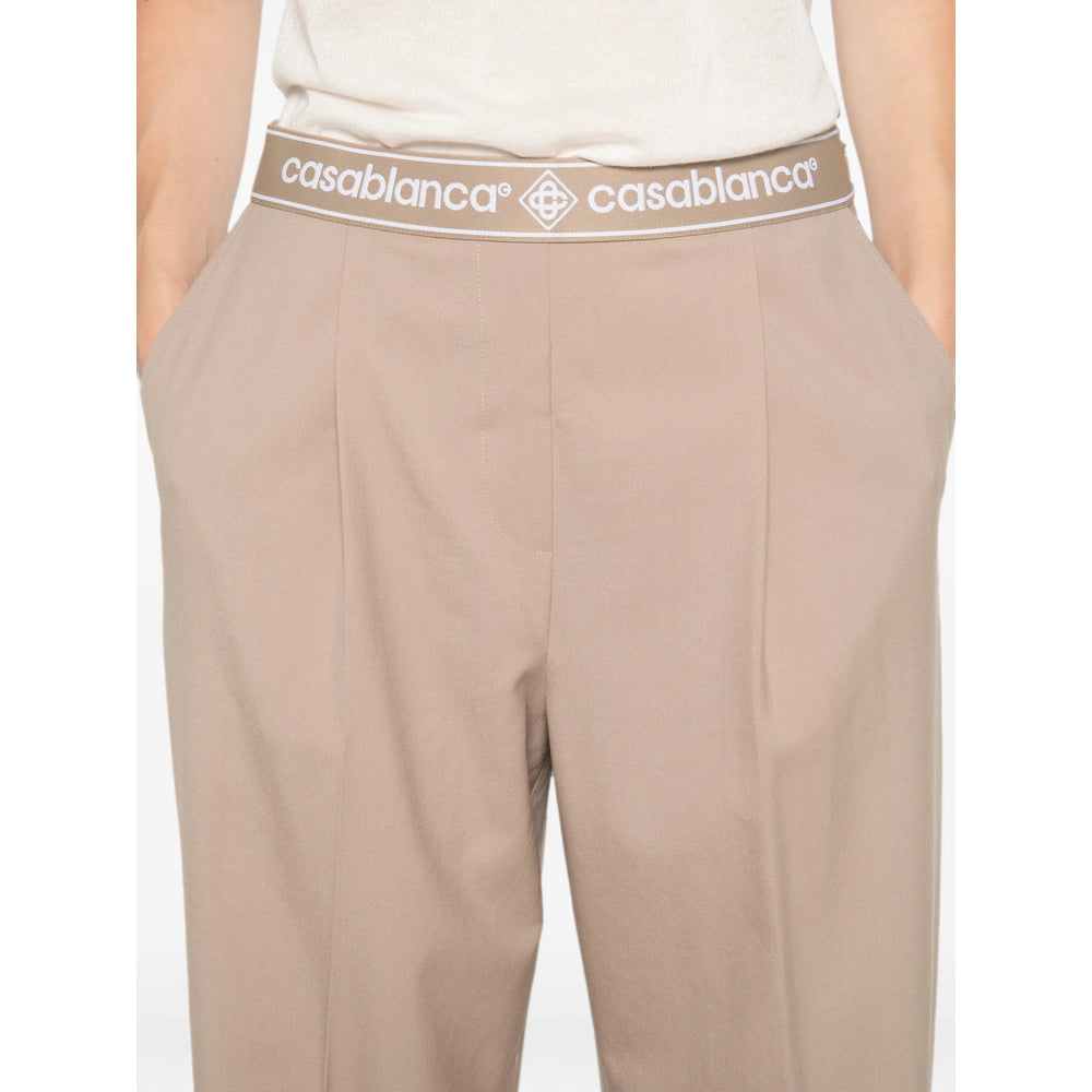 Casablanca Neutrals Trousers - Straight Trousers Women CASABLANCA