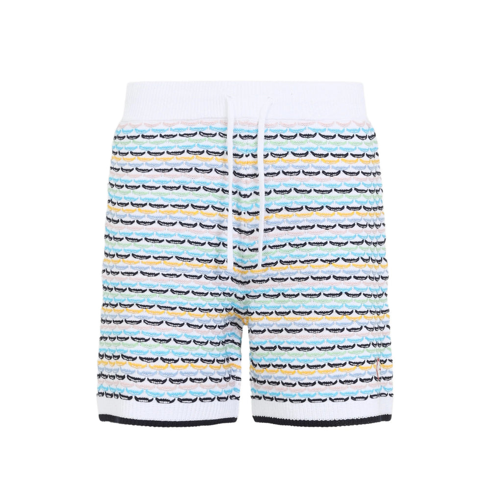 Casablanca White Shorts - Bermuda Shorts Men CASABLANCA