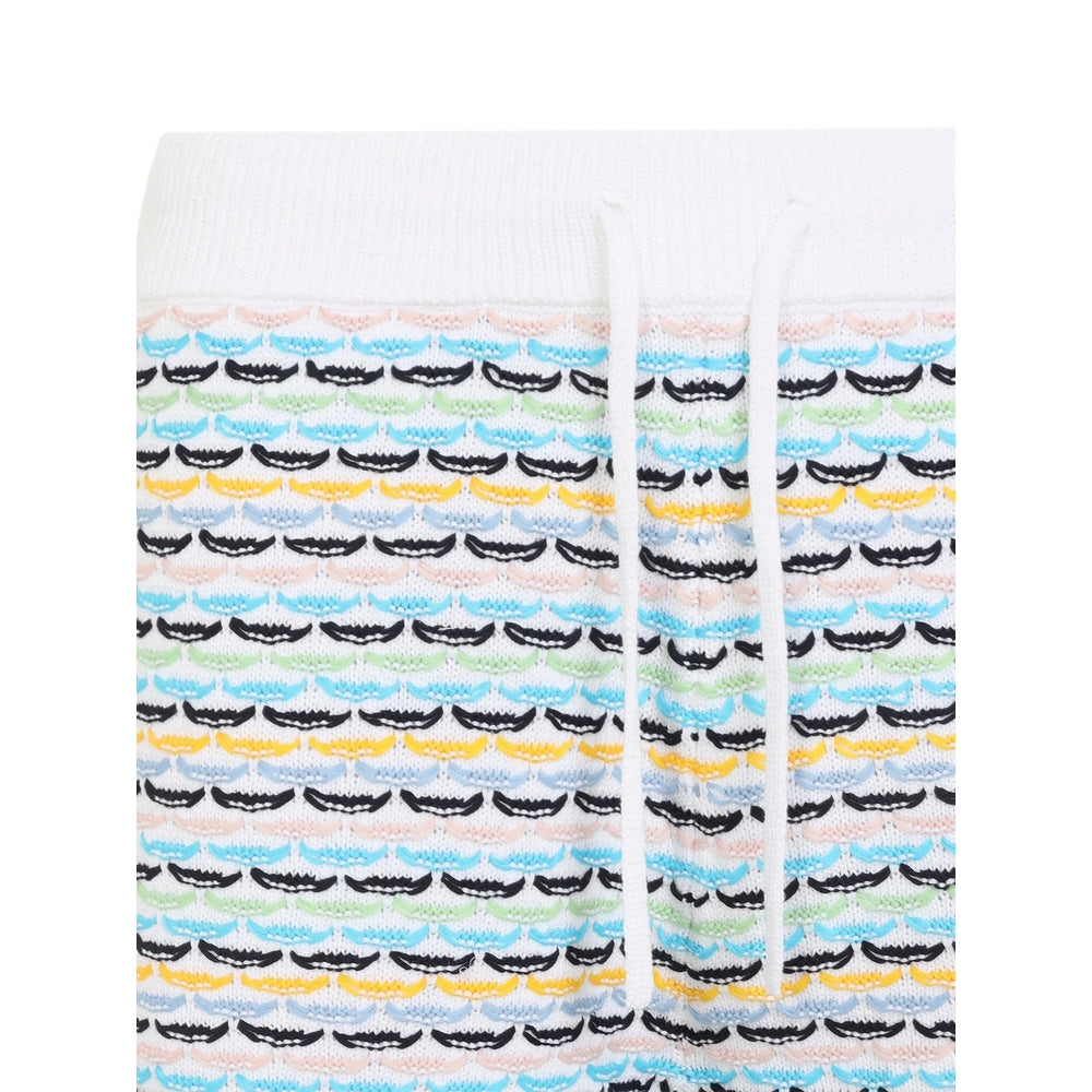 Casablanca White Shorts - Bermuda Shorts Men CASABLANCA