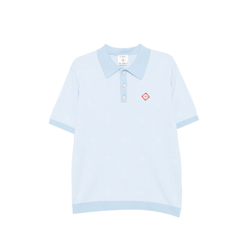Casablanca Blue Polo Shirts Men CASABLANCA