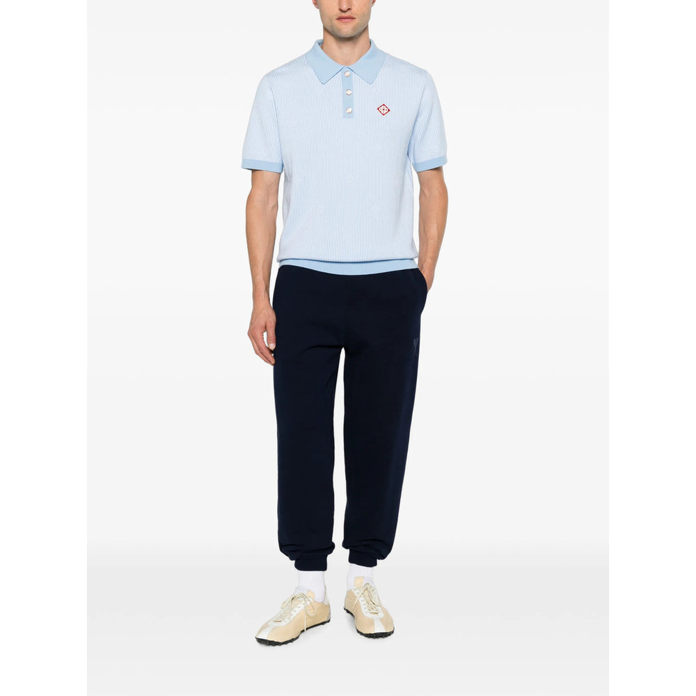 Casablanca Blue Polo Shirts Men CASABLANCA