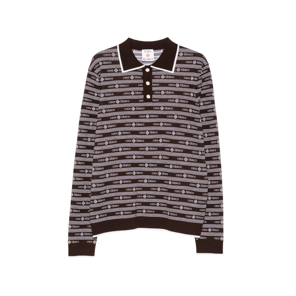 Casablanca Brown Polo Shirts Men CASABLANCA