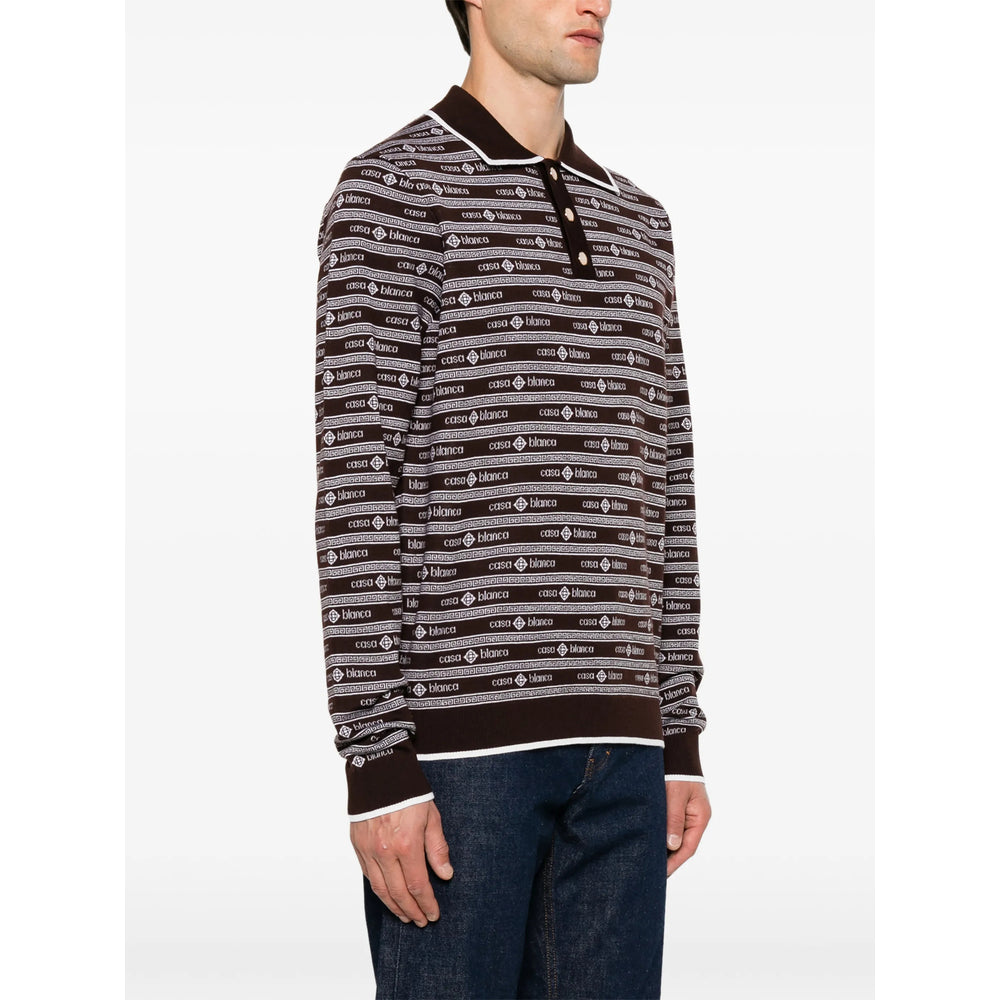 Casablanca Brown Polo Shirts Men CASABLANCA
