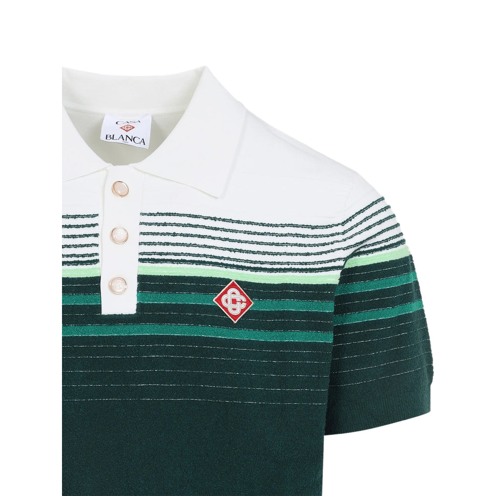 Casablanca Green Polo Shirts Men CASABLANCA