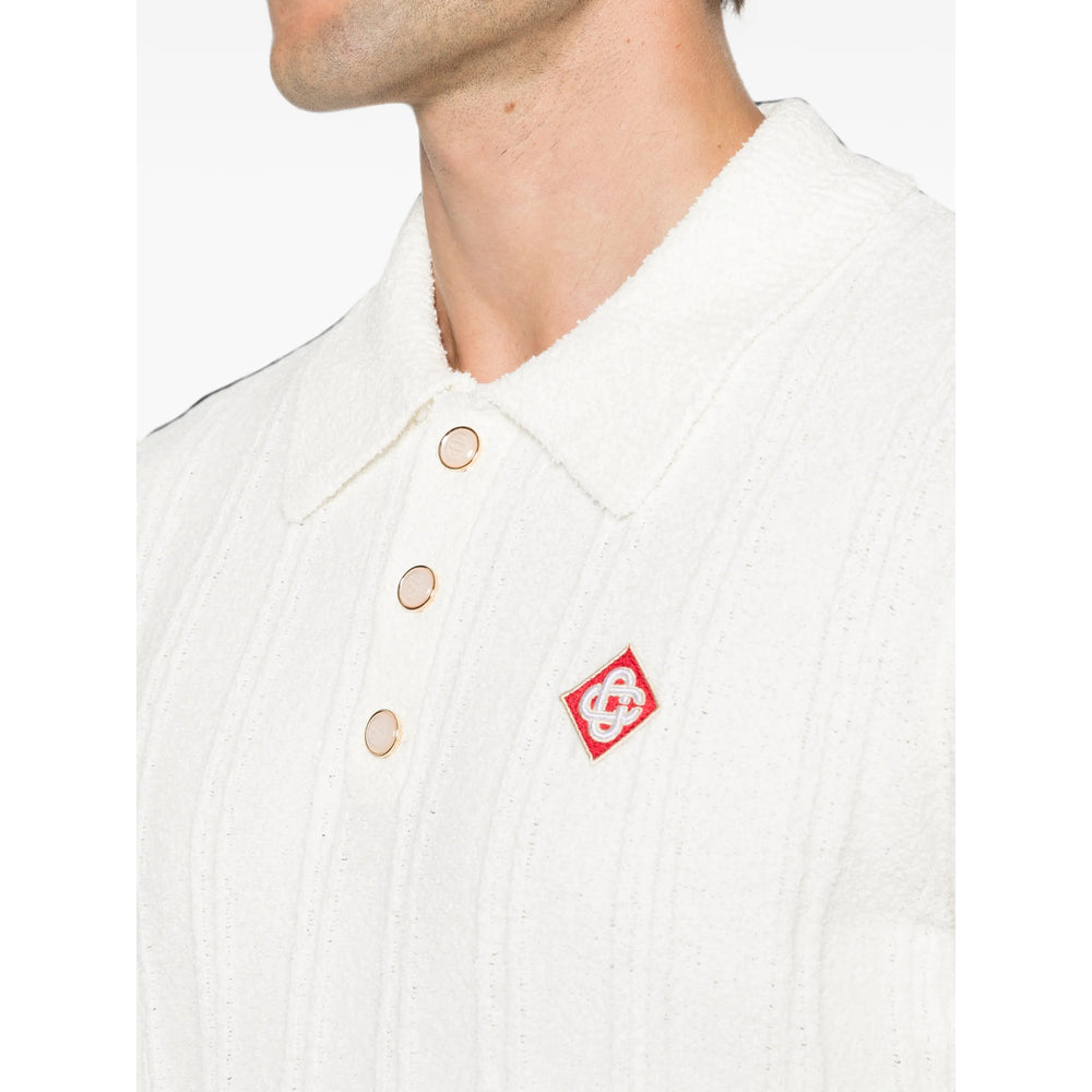 Casablanca White Polo Shirts Men CASABLANCA