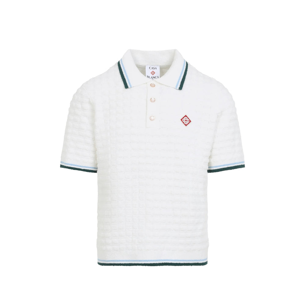 Casablanca White Polo Shirts Men CASABLANCA