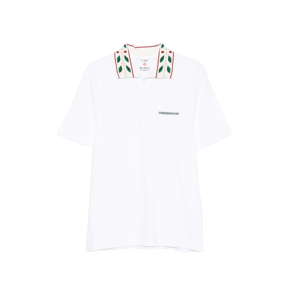 Casablanca White Polo Shirts Men CASABLANCA