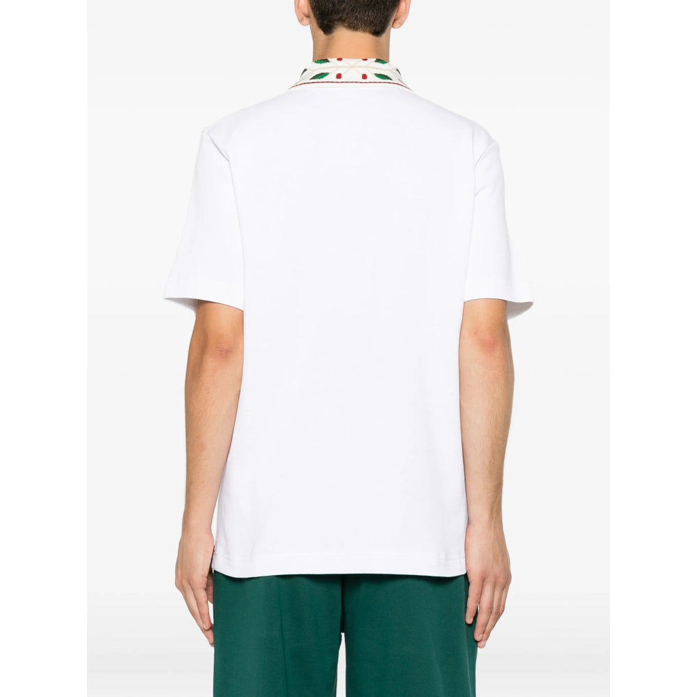 Casablanca White Polo Shirts Men CASABLANCA