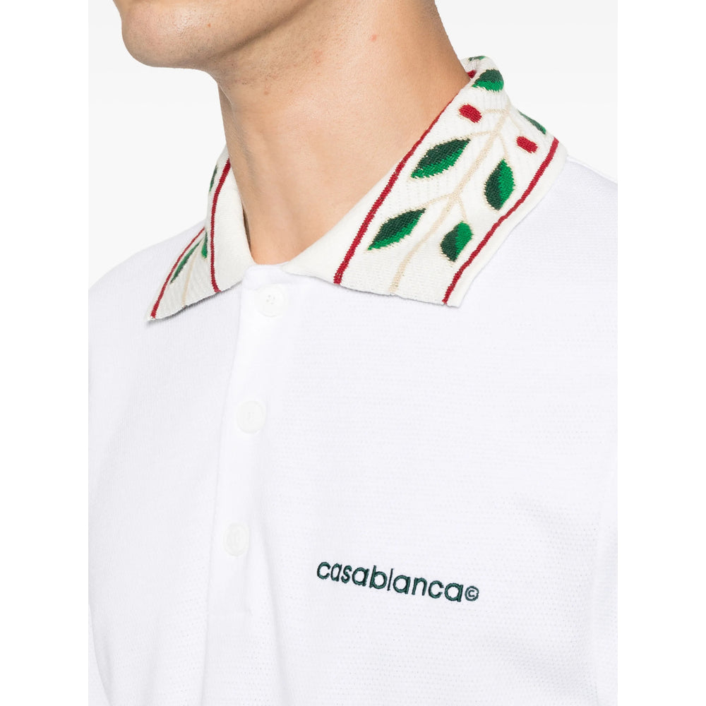 Casablanca White Polo Shirts Men CASABLANCA