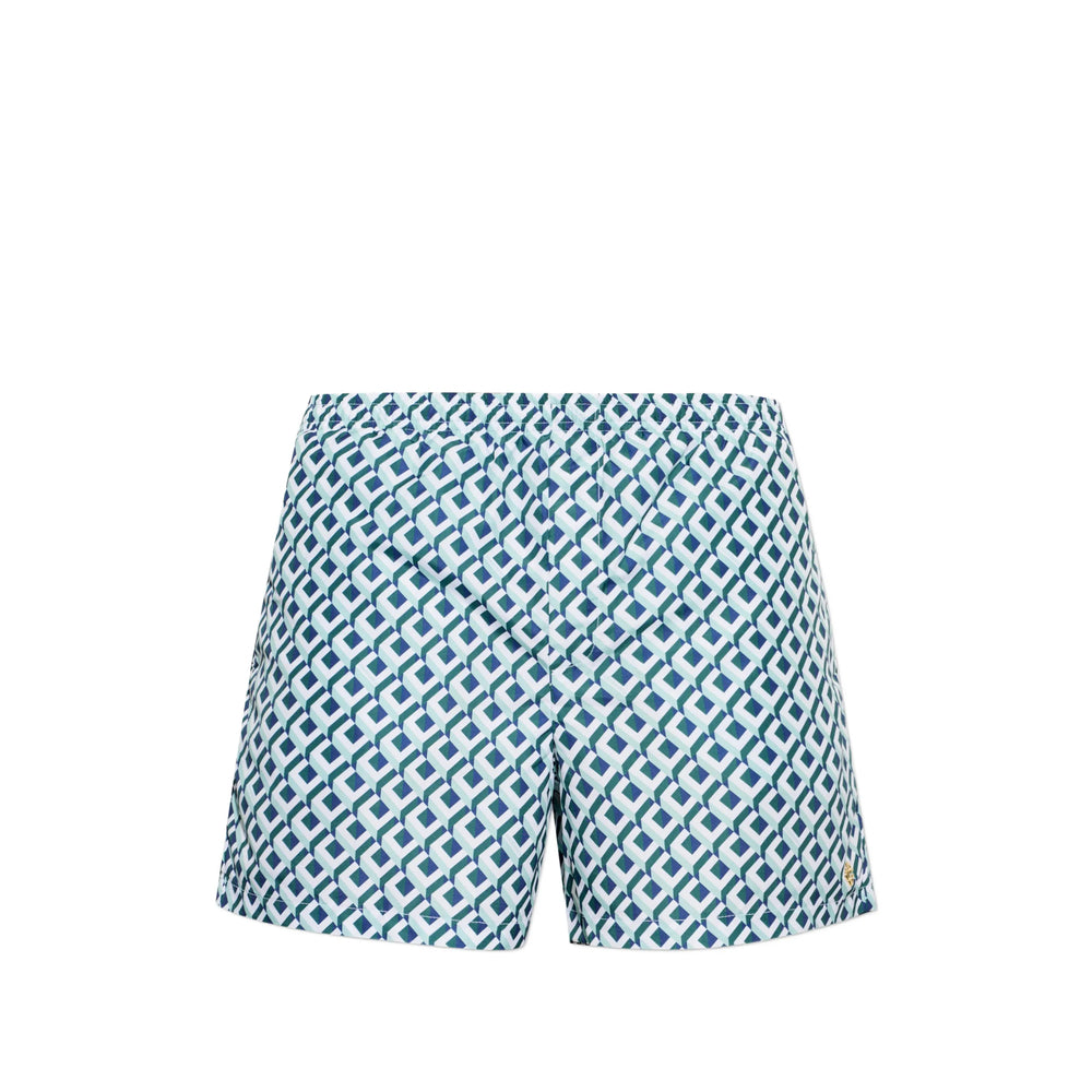 Casablanca White Beachwear - Swim Shorts Men CASABLANCA