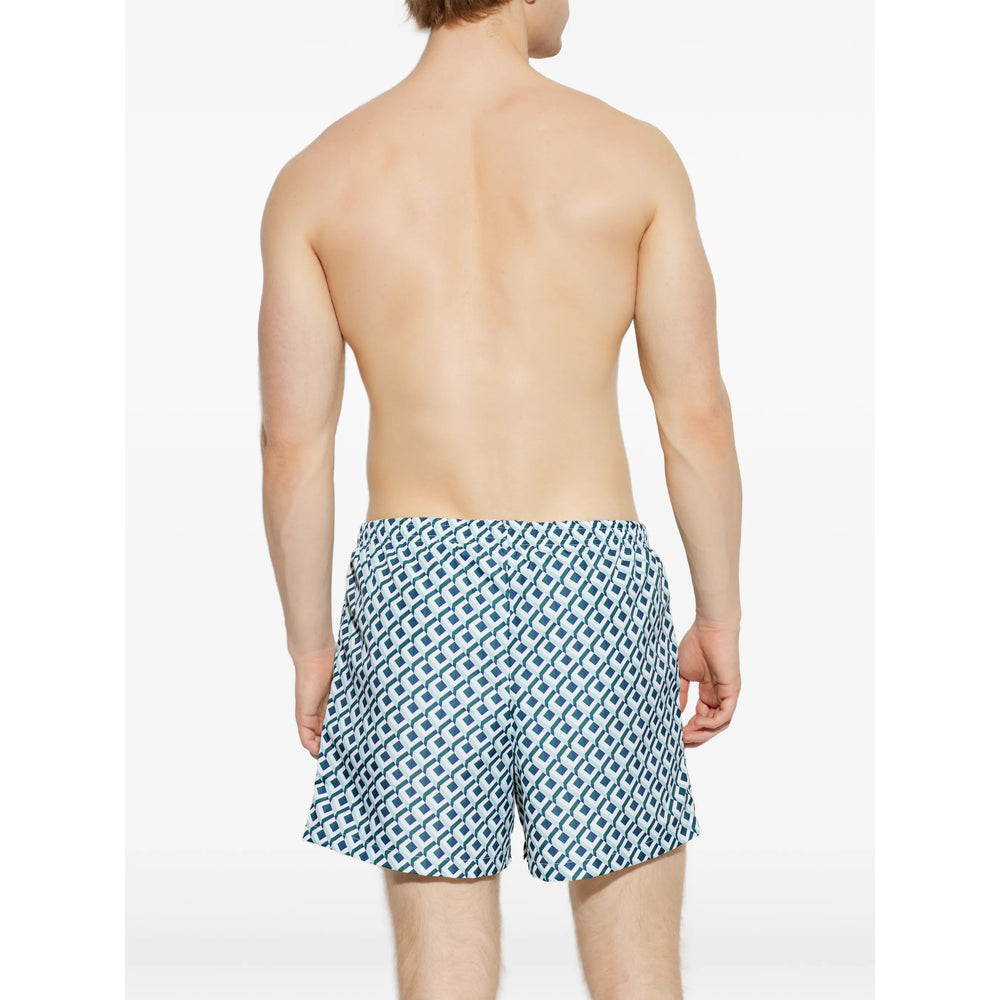 Casablanca White Beachwear - Swim Shorts Men CASABLANCA