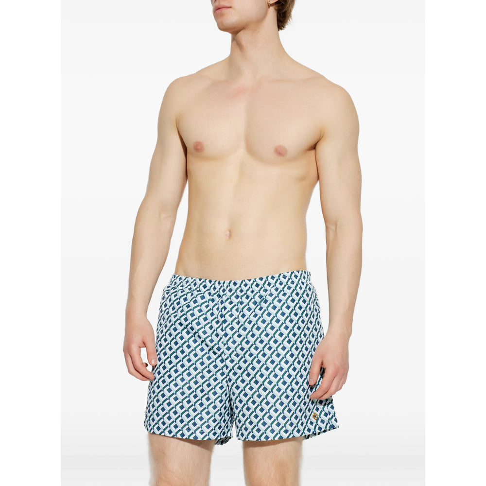 Casablanca White Beachwear - Swim Shorts Men CASABLANCA