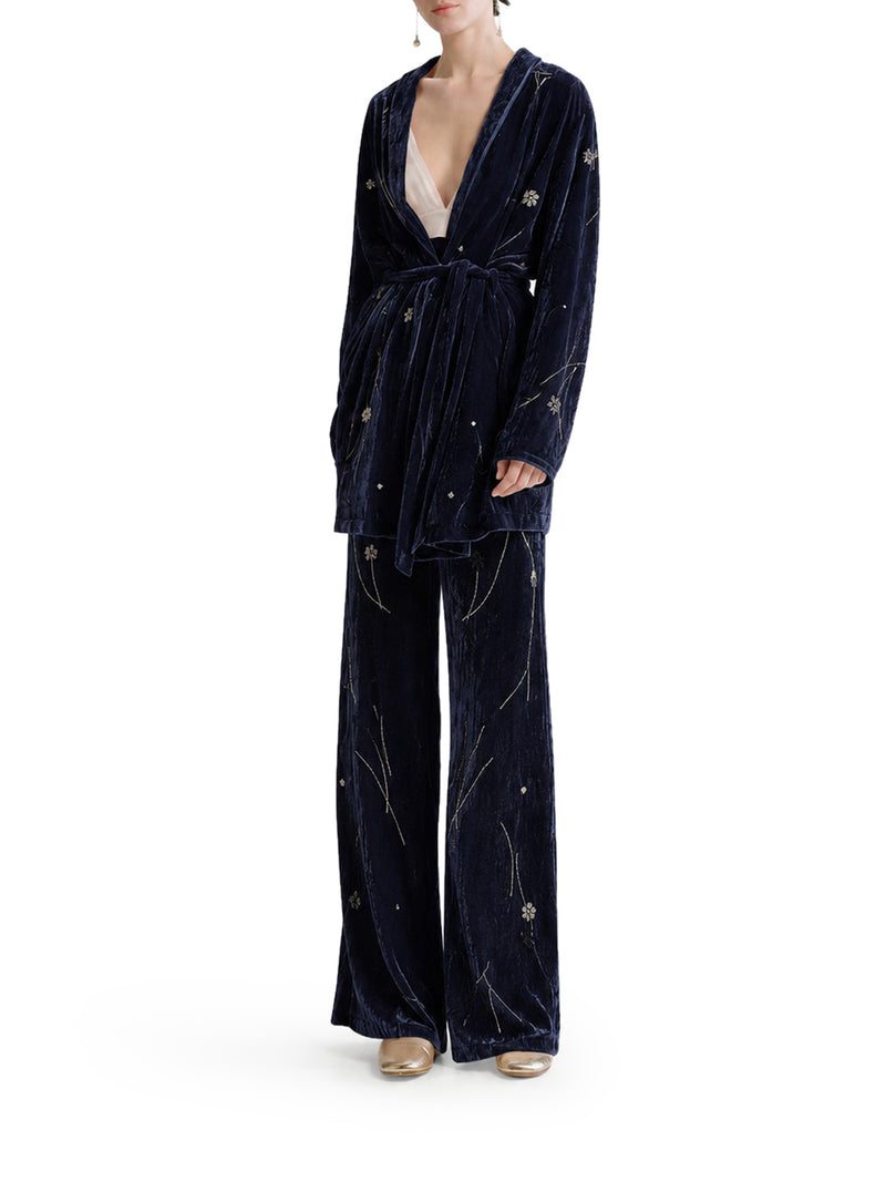 Forte Forte Women Embroidered Velvet Trousers FORTE FORTE