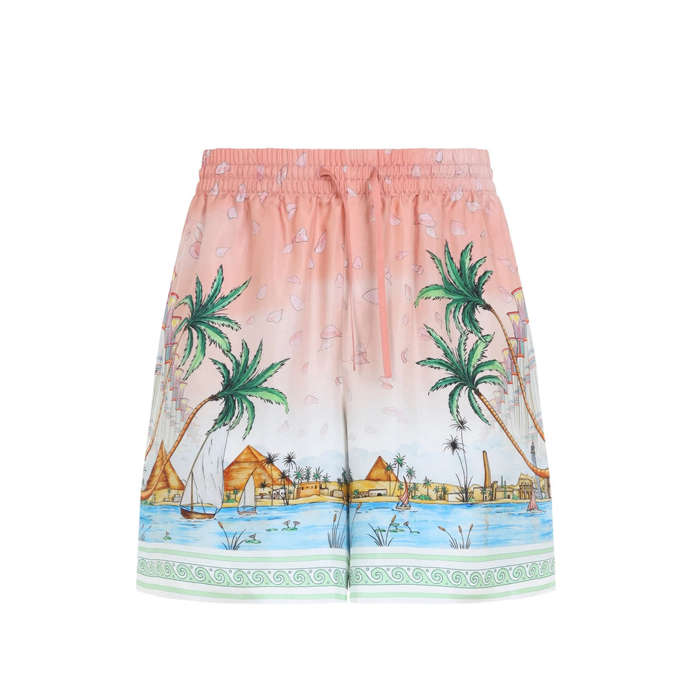 Casablanca Pink Shorts - Track & Running Shorts Men CASABLANCA