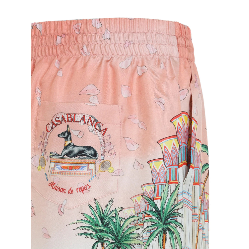 Casablanca Pink Shorts - Track & Running Shorts Men CASABLANCA