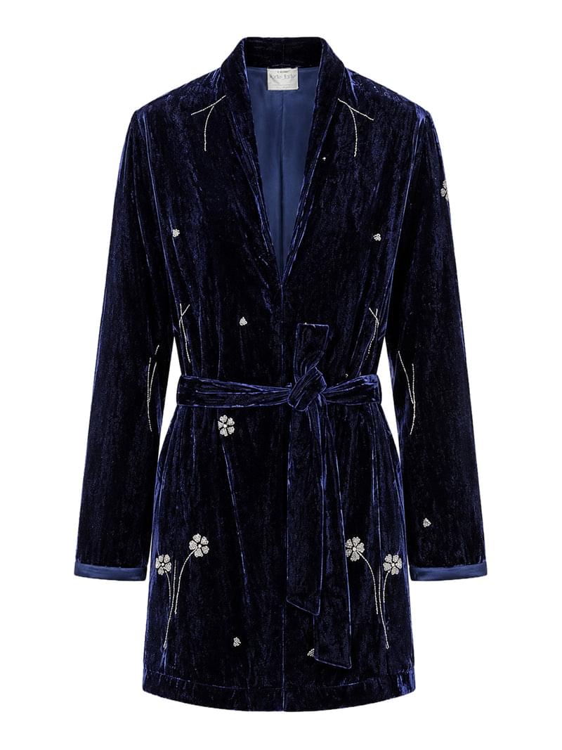 Forte Forte Women Embroidered Velvet Kimono With Belt FORTE FORTE