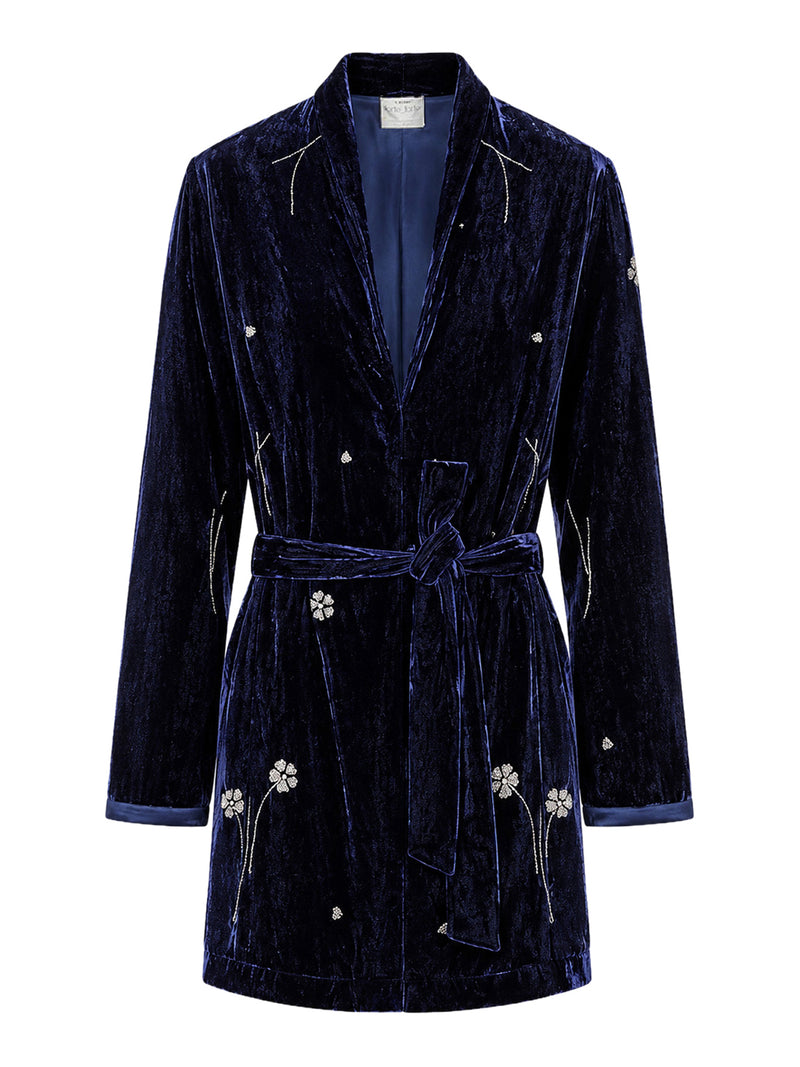 Forte Forte Women Embroidered Velvet Kimono With Belt FORTE FORTE