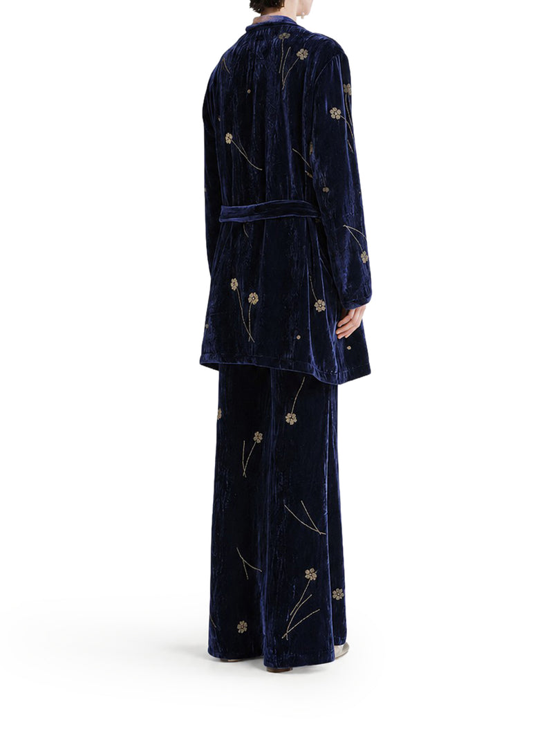 Forte Forte Women Embroidered Velvet Kimono With Belt FORTE FORTE