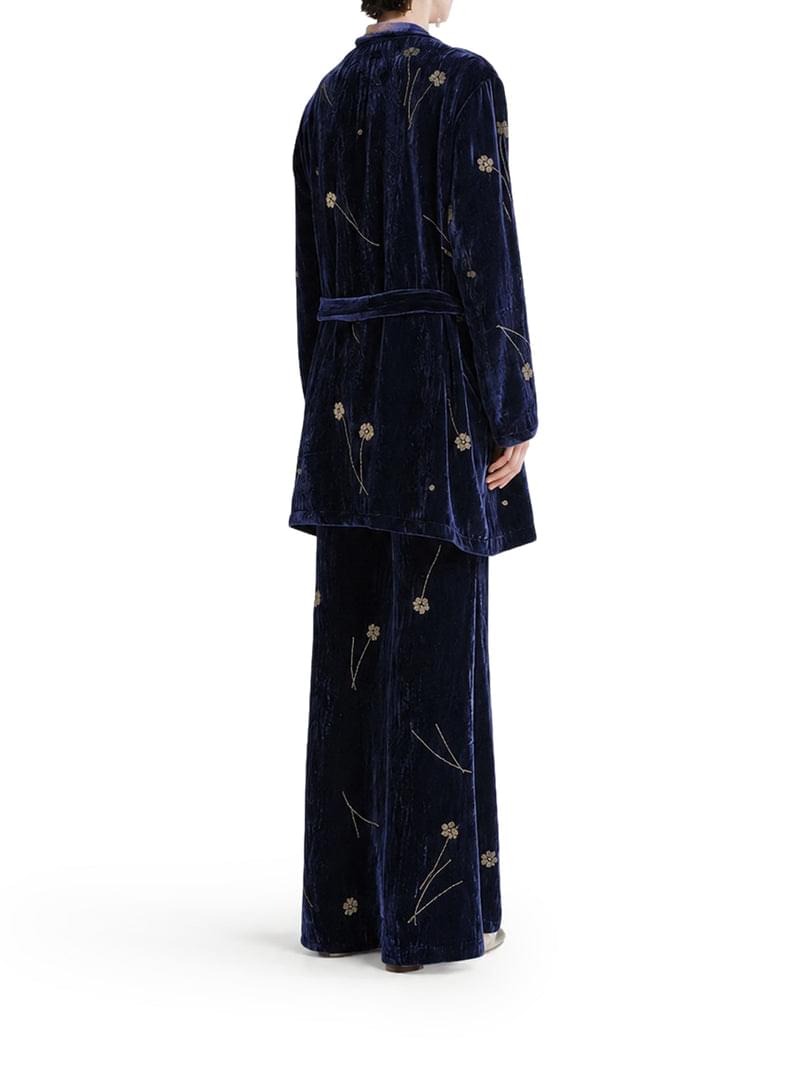 Forte Forte Women Embroidered Velvet Kimono With Belt FORTE FORTE