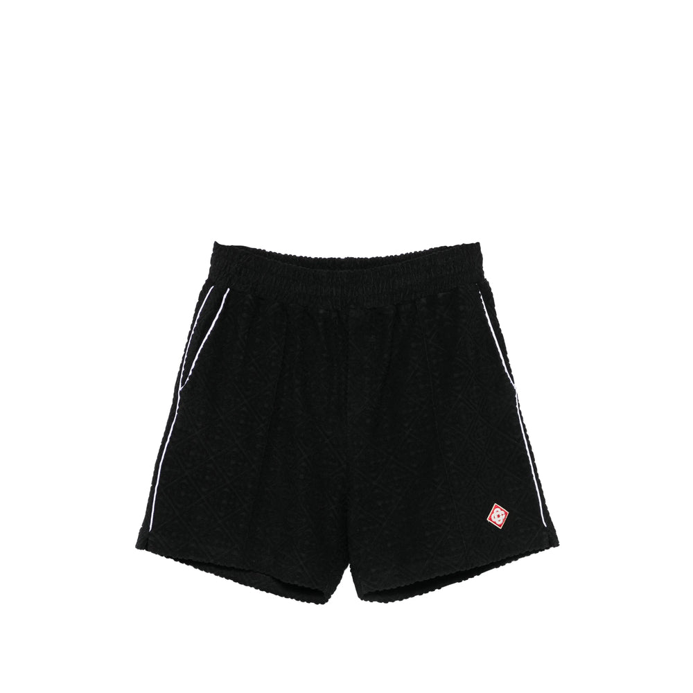 Casablanca Black Shorts - Track & Running Shorts Men CASABLANCA