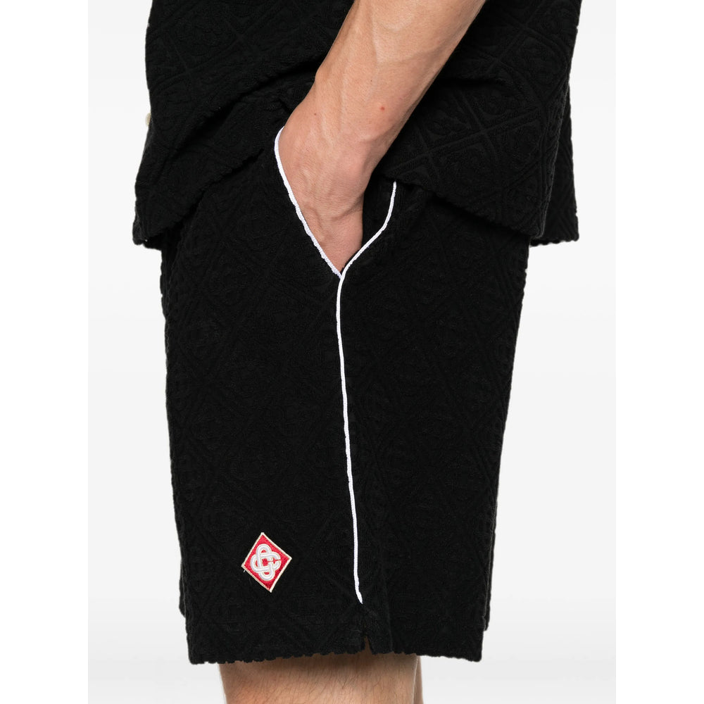 Casablanca Black Shorts - Track & Running Shorts Men CASABLANCA