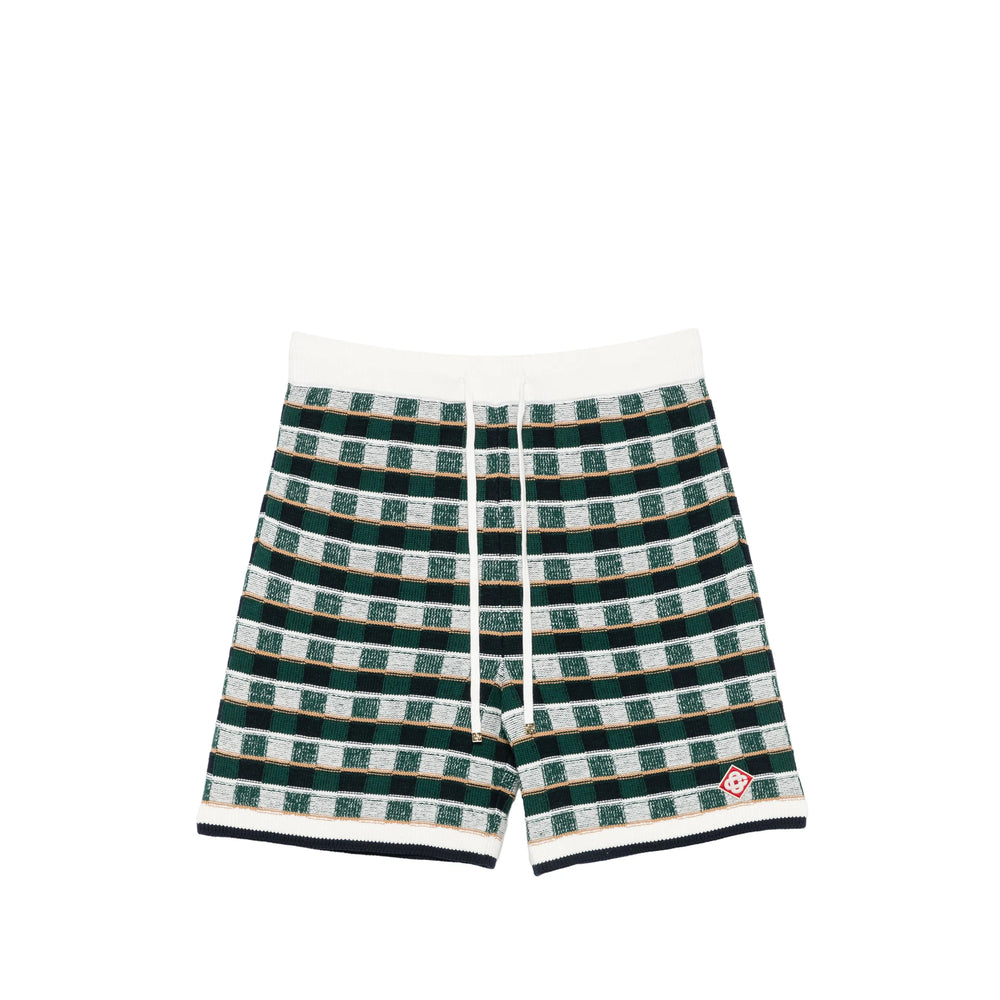 Casablanca Green Shorts - Track & Running Shorts Men CASABLANCA
