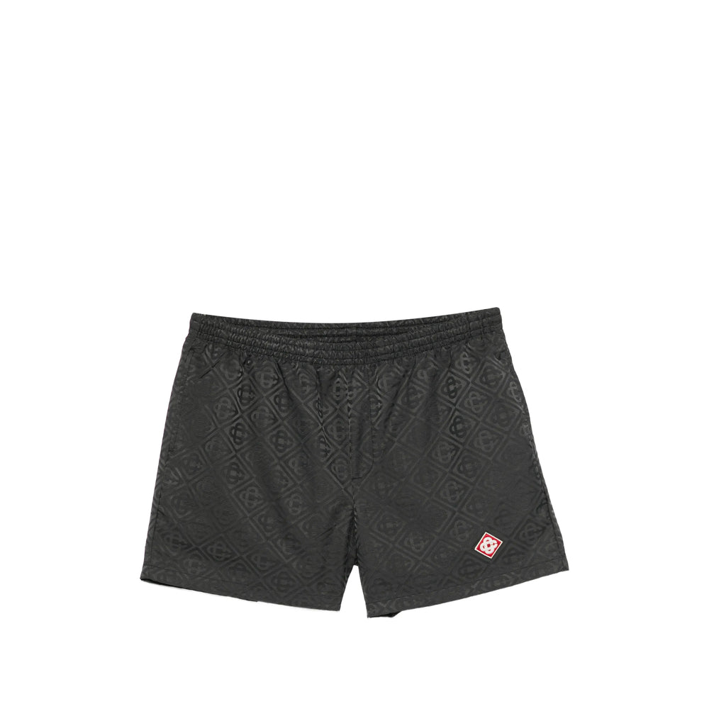 Casablanca Black Beachwear - Swim Shorts Men CASABLANCA