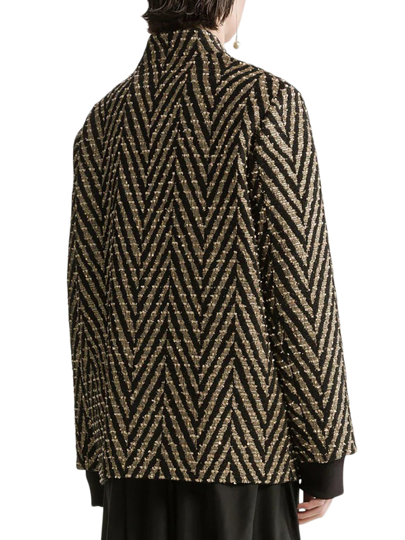 Forte Forte Women Black Chevron Jaquard Over-Jacket FORTE FORTE