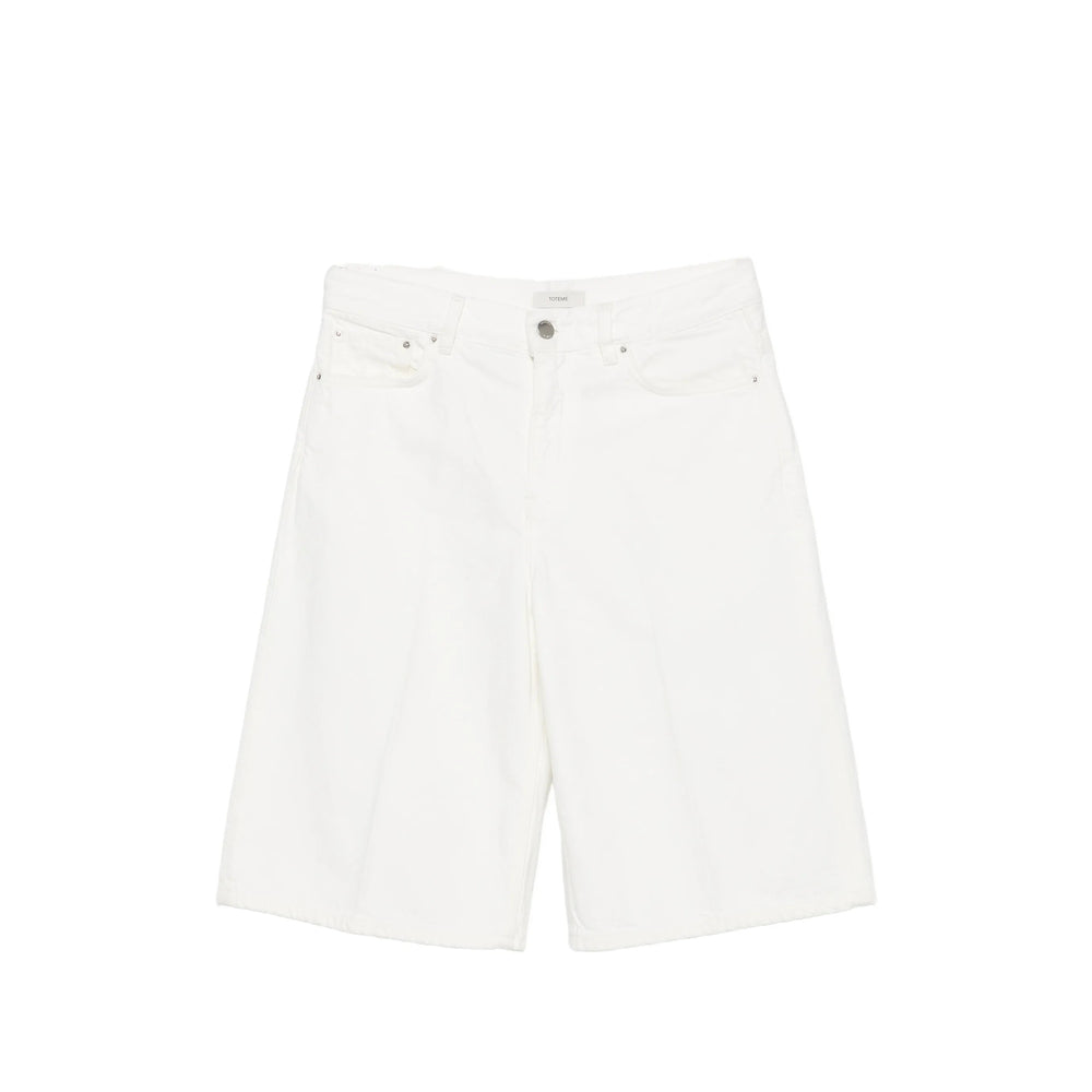 Toteme White Shorts - Knee-Length Shorts Women TOTEME