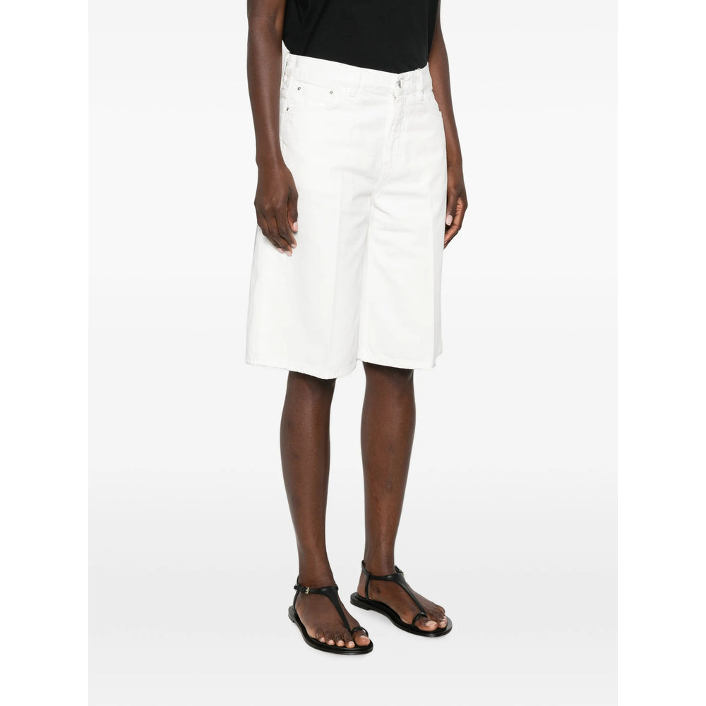Toteme White Shorts - Knee-Length Shorts Women TOTEME