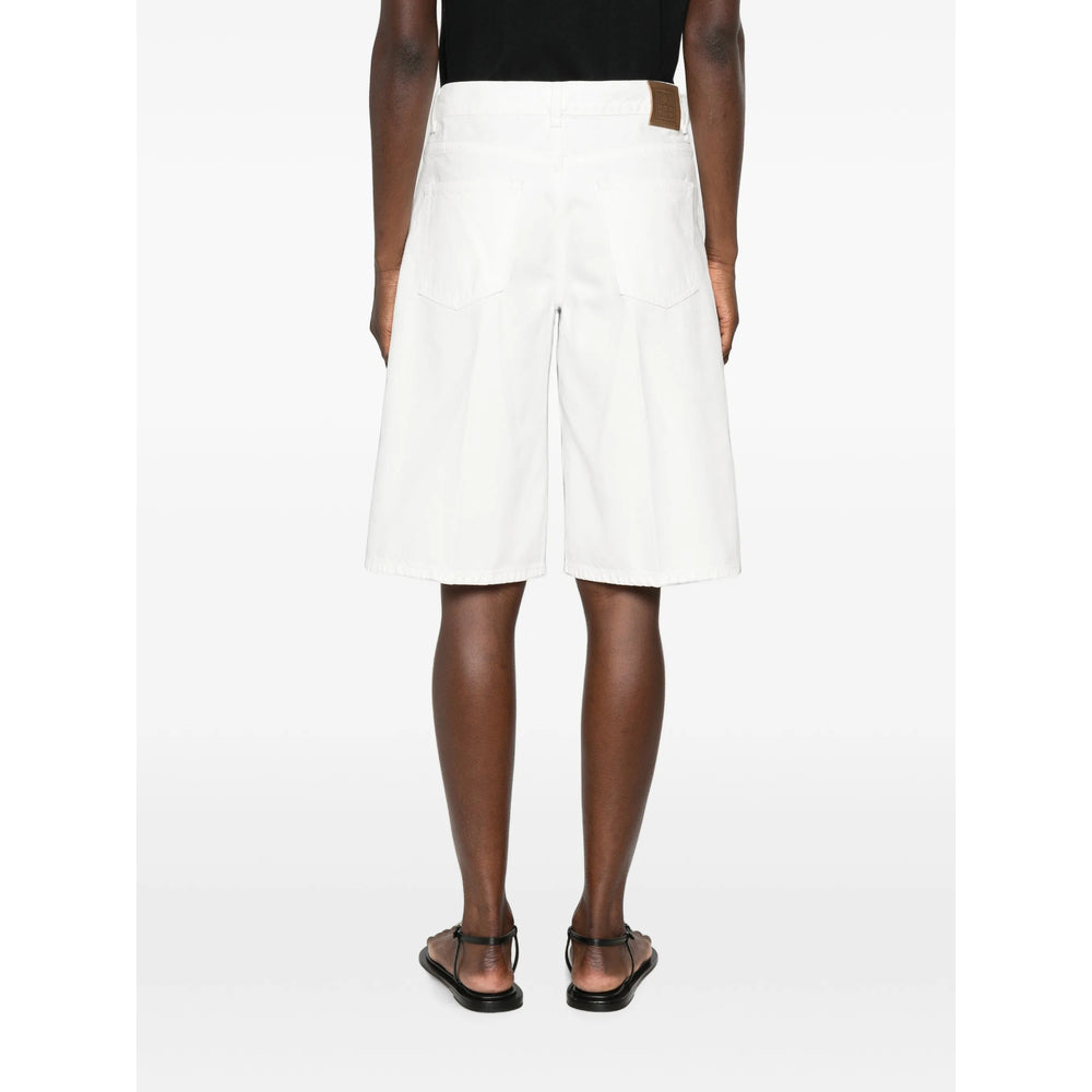 Toteme White Shorts - Knee-Length Shorts Women TOTEME