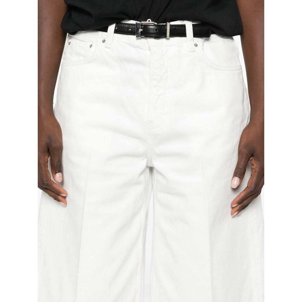 Toteme White Shorts - Knee-Length Shorts Women TOTEME