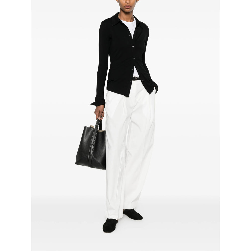 Toteme White Trousers - Palazzo Pants Women TOTEME