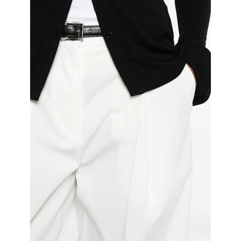 Toteme White Trousers - Palazzo Pants Women TOTEME