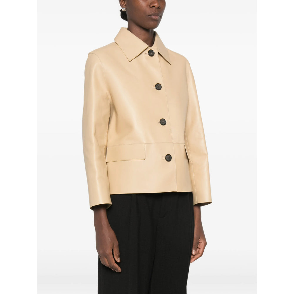 Toteme Neutrals Jackets - Leather Jackets Women TOTEME