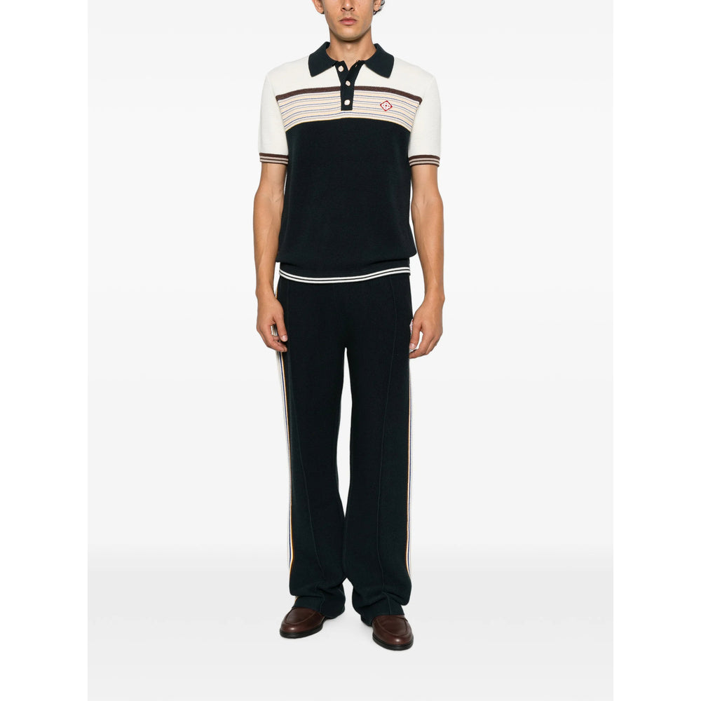 Casablanca Blue Polo Shirts Men CASABLANCA