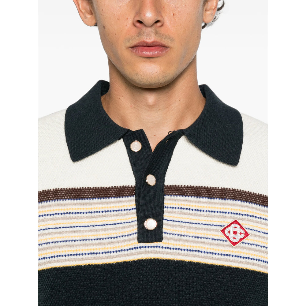 Casablanca Blue Polo Shirts Men CASABLANCA