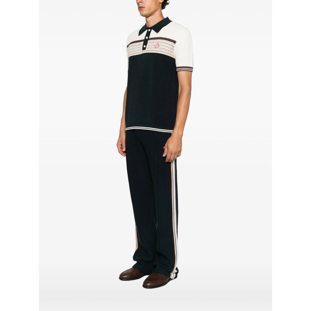 Casablanca Blue Polo Shirts Men CASABLANCA