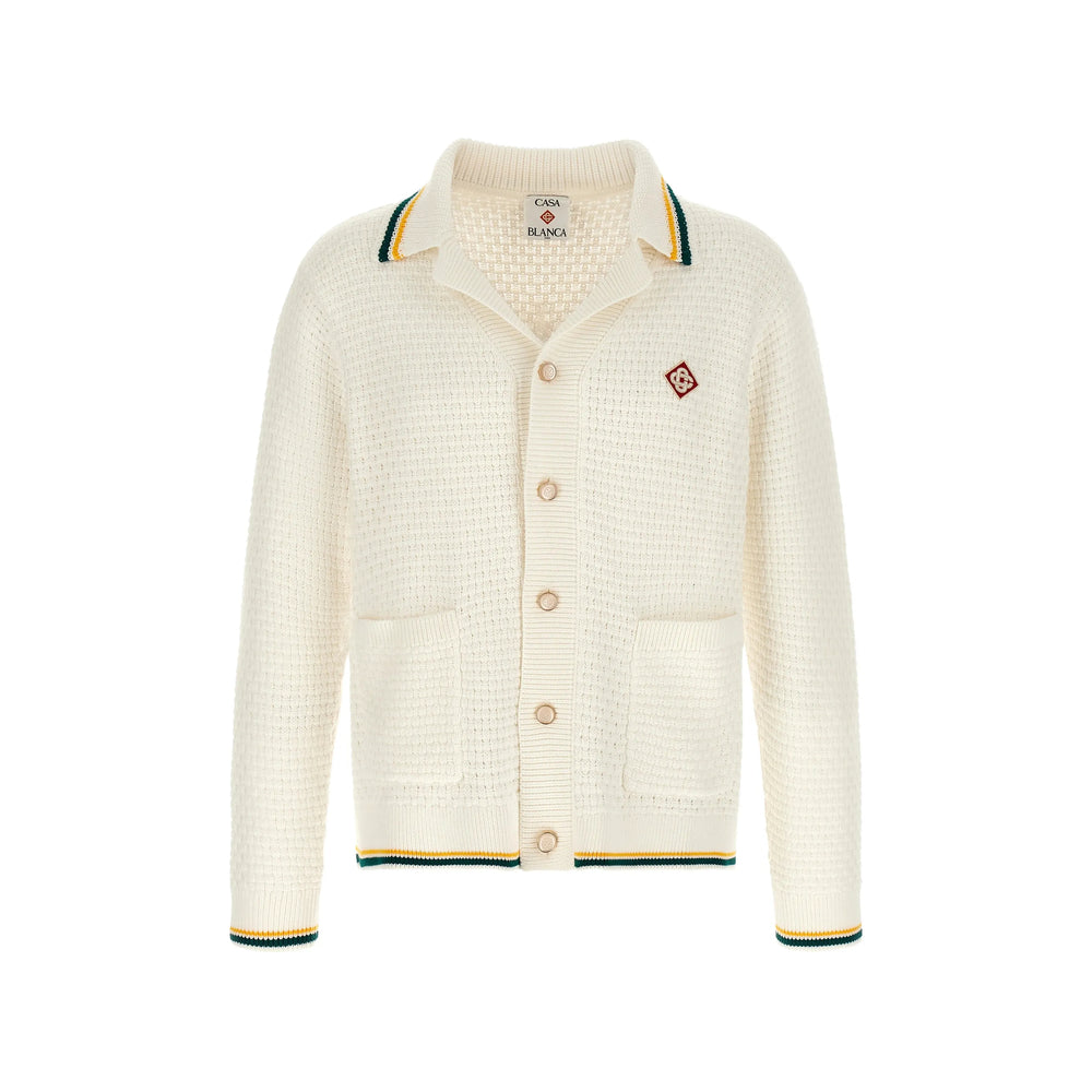 Casablanca White Sweaters & Knitwear - Cardigans Men CASABLANCA