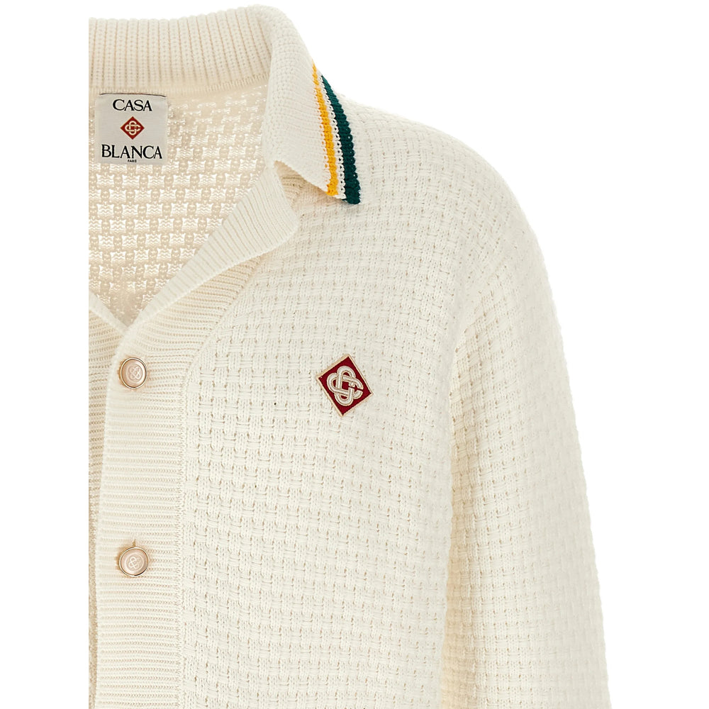 Casablanca White Sweaters & Knitwear - Cardigans Men CASABLANCA