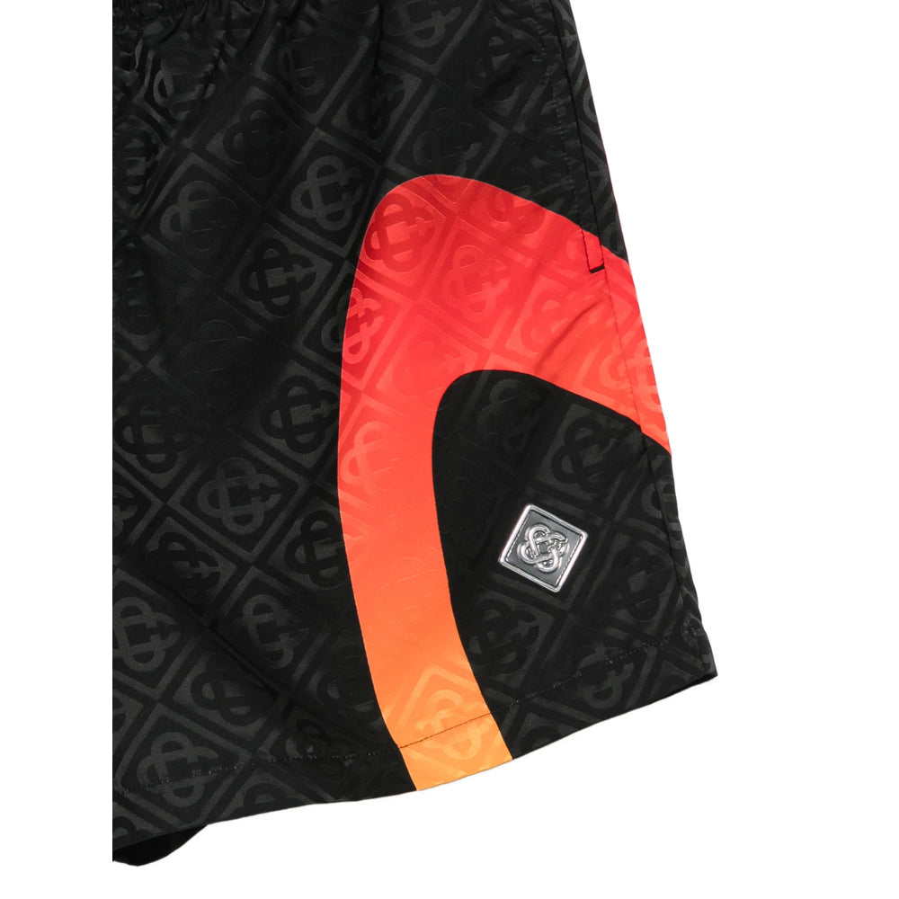 Casablanca Black Beachwear - Swim Shorts Men CASABLANCA