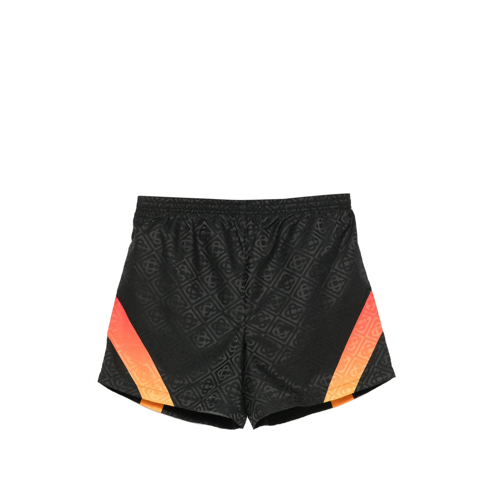 Casablanca Black Beachwear - Swim Shorts Men CASABLANCA