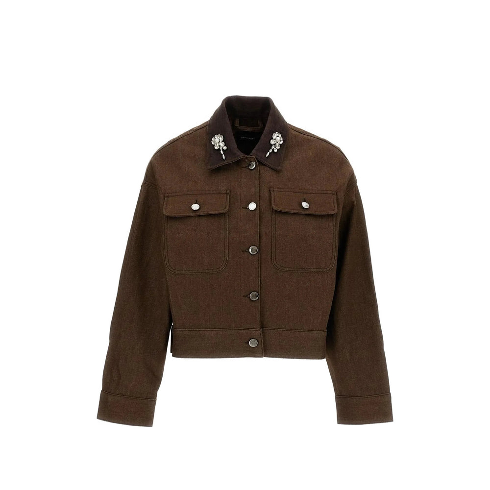 Simone Rocha Brown Jackets - Cropped Jackets Women SIMONE ROCHA