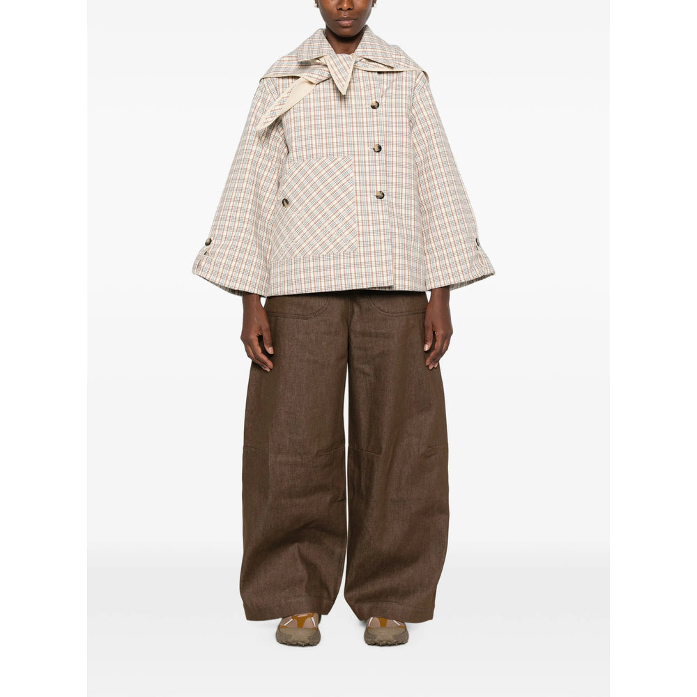 Simone Rocha Brown Denim - Wide-Leg Jeans Women SIMONE ROCHA