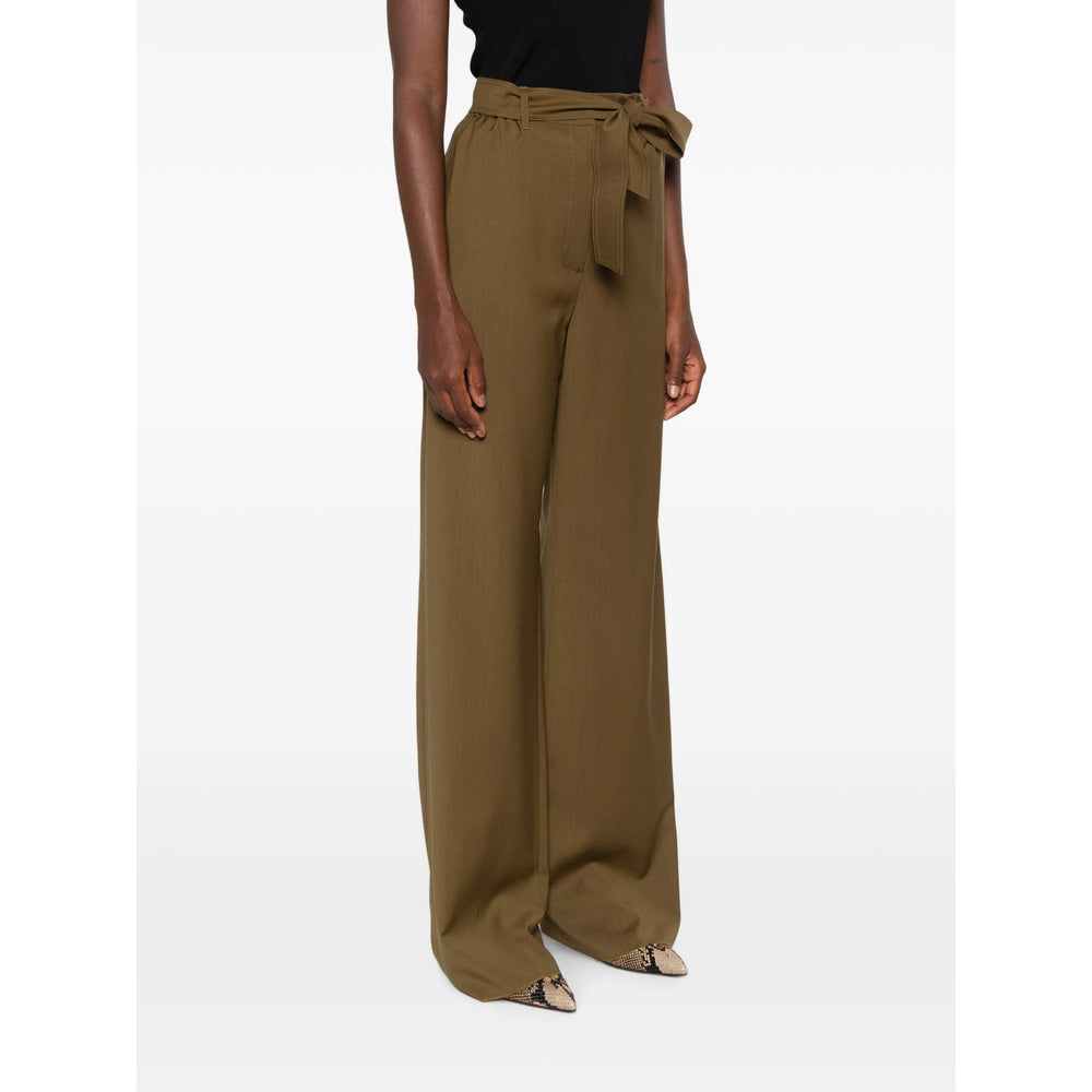 Max Mara Green Trousers - High-Waisted Trousers Women MAX MARA