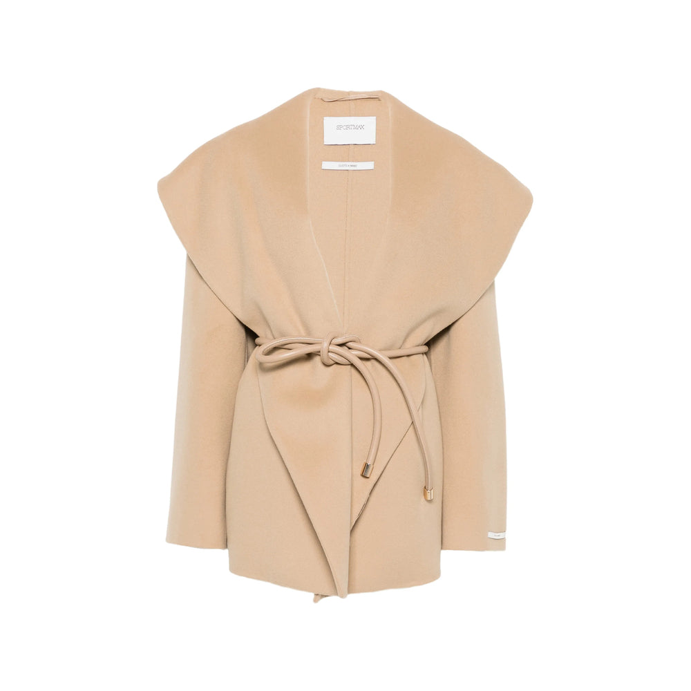 Sportmax Neutrals Coats - Oversized Coats Women SPORTMAX