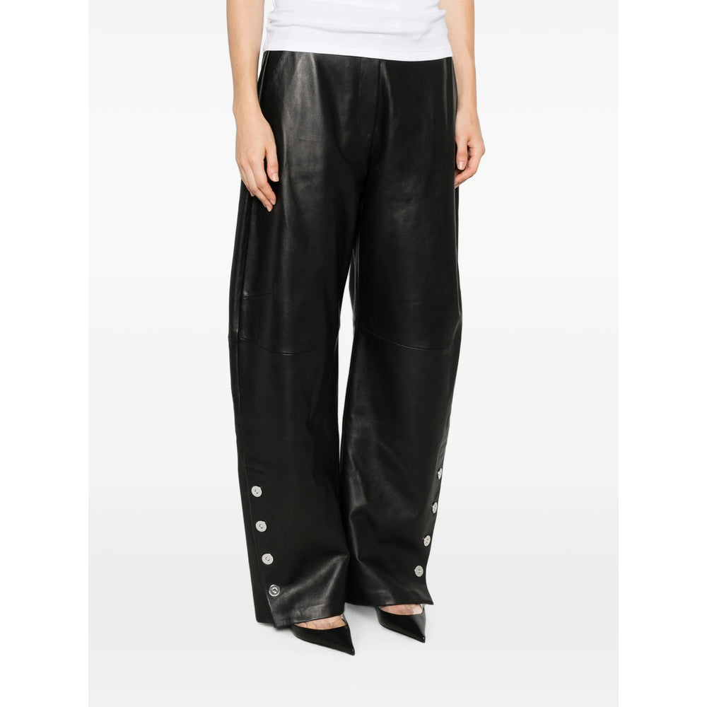 Sportmax Black Trousers - Palazzo Pants Women SPORTMAX