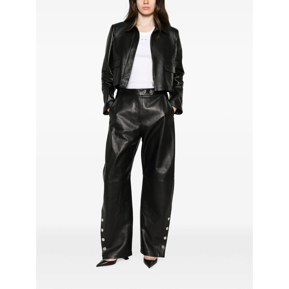 Sportmax Black Trousers - Palazzo Pants Women SPORTMAX