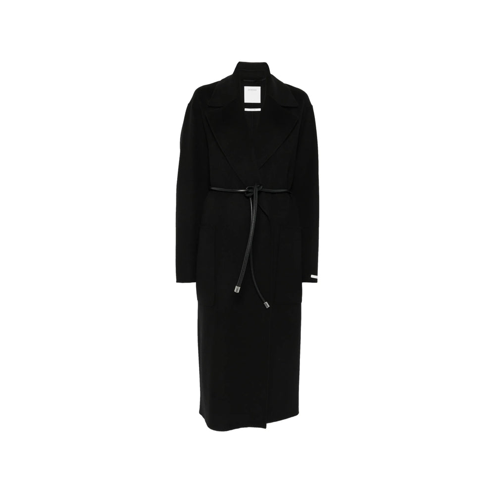 Sportmax Black Coats - Single Breasted Coats Women SPORTMAX